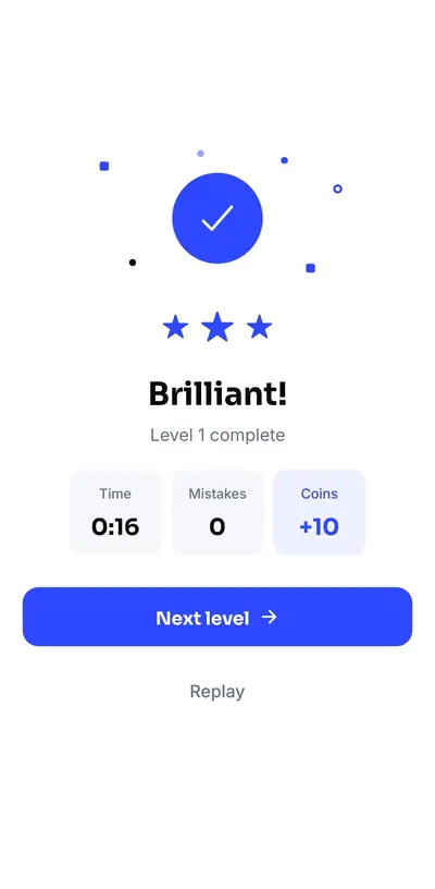 Numbrik: level complete